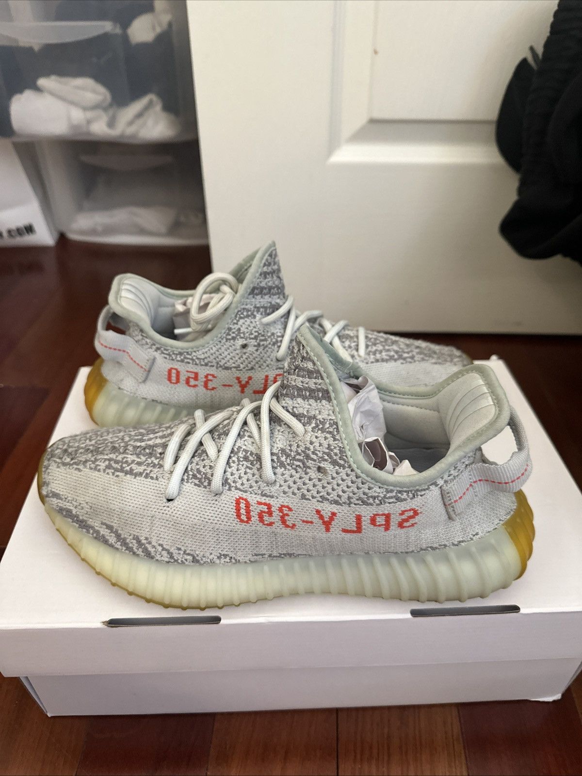 Adidas Yeezy 350 v2 blue tint Size US 7 / EU 40 - 1 Thumbnail