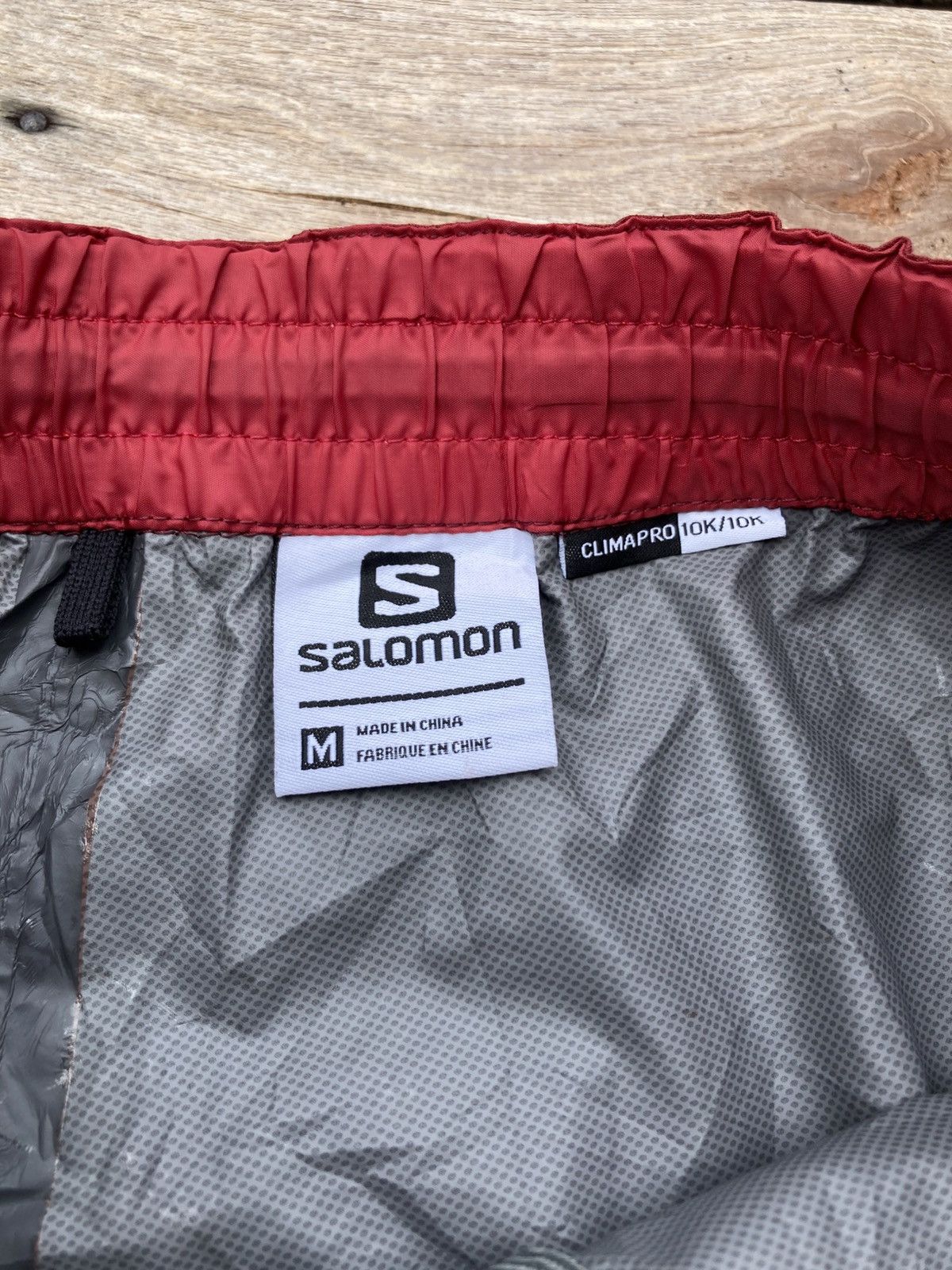 Salomon Salomon Maroon Polyester Track Insulated Thermal Pants Size US 32 / EU 48 - 6 Thumbnail