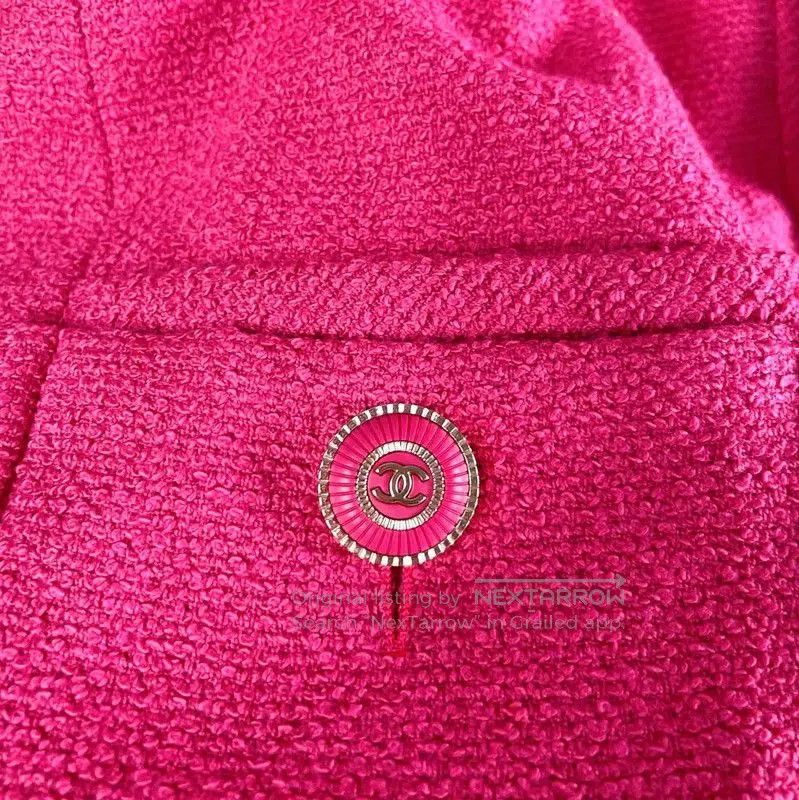 Chanel Chanel Pink Cotton Women's Jacket . Size M / US 6-8 / IT 42-44 - 5 Thumbnail