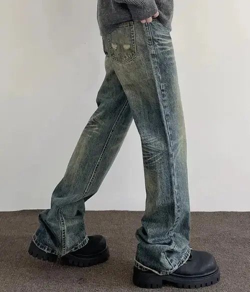 VIBE Y2k Vintage Blue Distressed Jeans Size US 30 / EU 46 - 2 Thumbnail