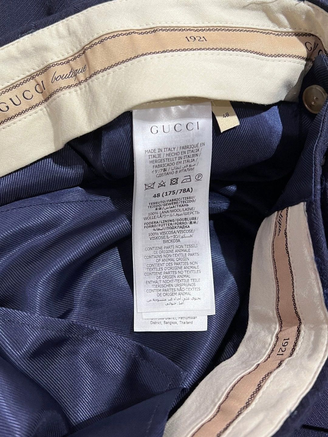 Gucci Gucci Navy Wool Trousers IT 46-52 Size 46S - 8 Thumbnail