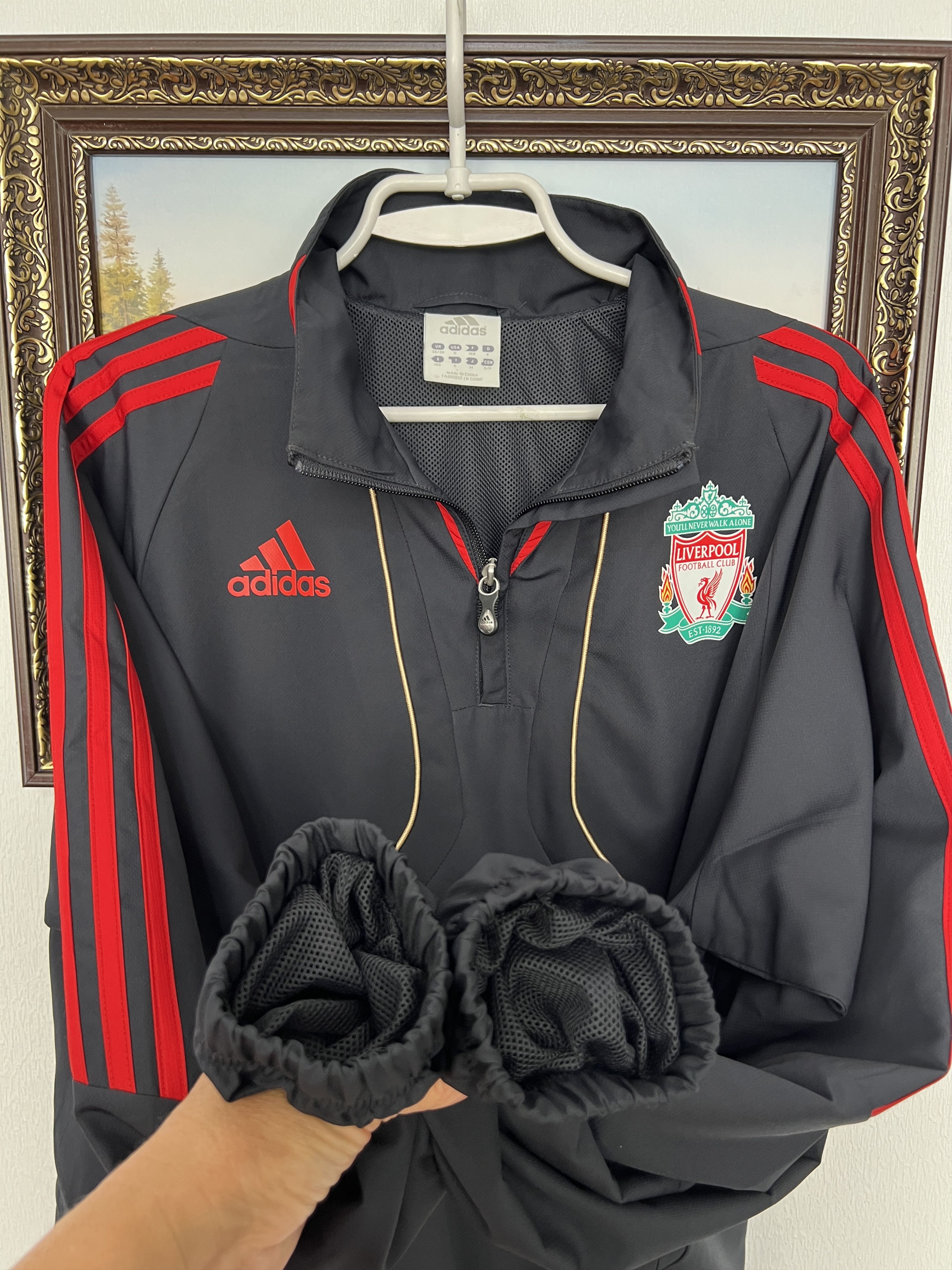 Adidas Vintage Adidas Liverpool Football Train Jacket Track Top Size US S / EU 44-46 / 1 - 5 Thumbnail