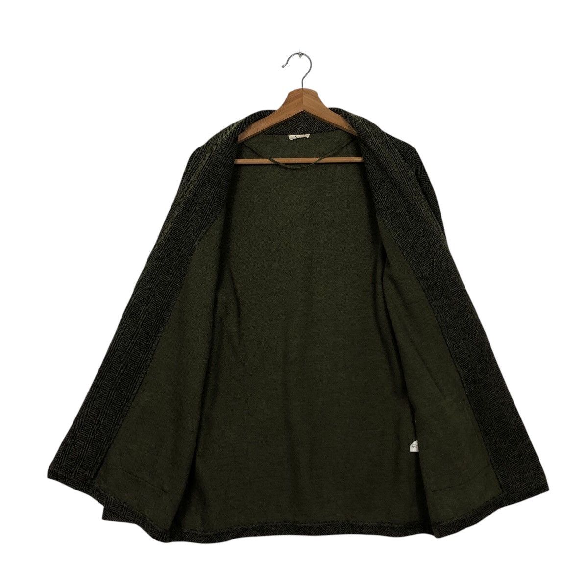 Designer Vintage Buttonless Cardigan Jacket Yerse Herringbone Design Size US M / EU 48-50 / 2 - 14 Thumbnail