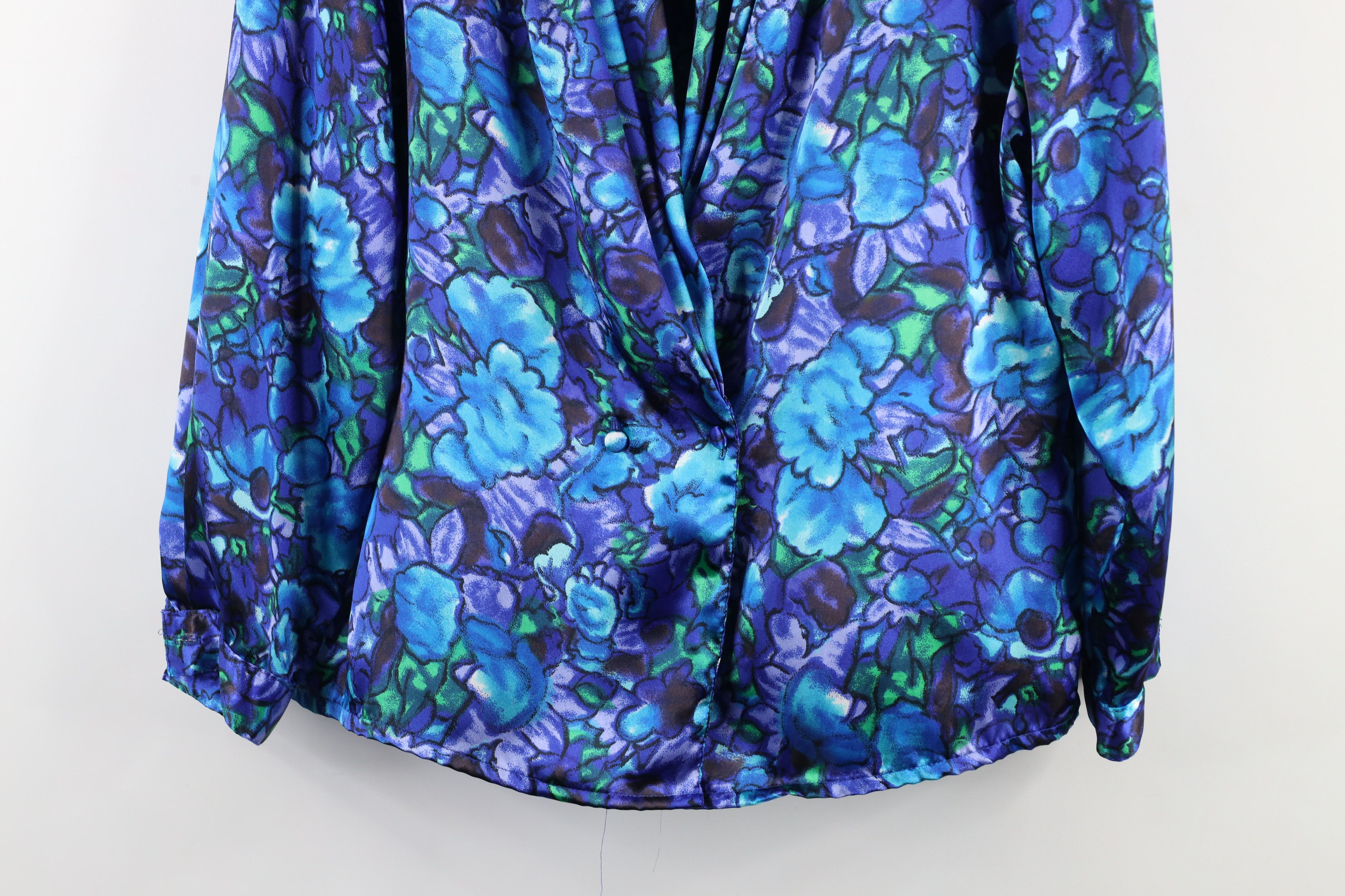 Vintage Vintage 90s Streetwear Flower Blazer Button Shirt USA Size XL / US 12-14 / IT 48-50 - 3 Thumbnail