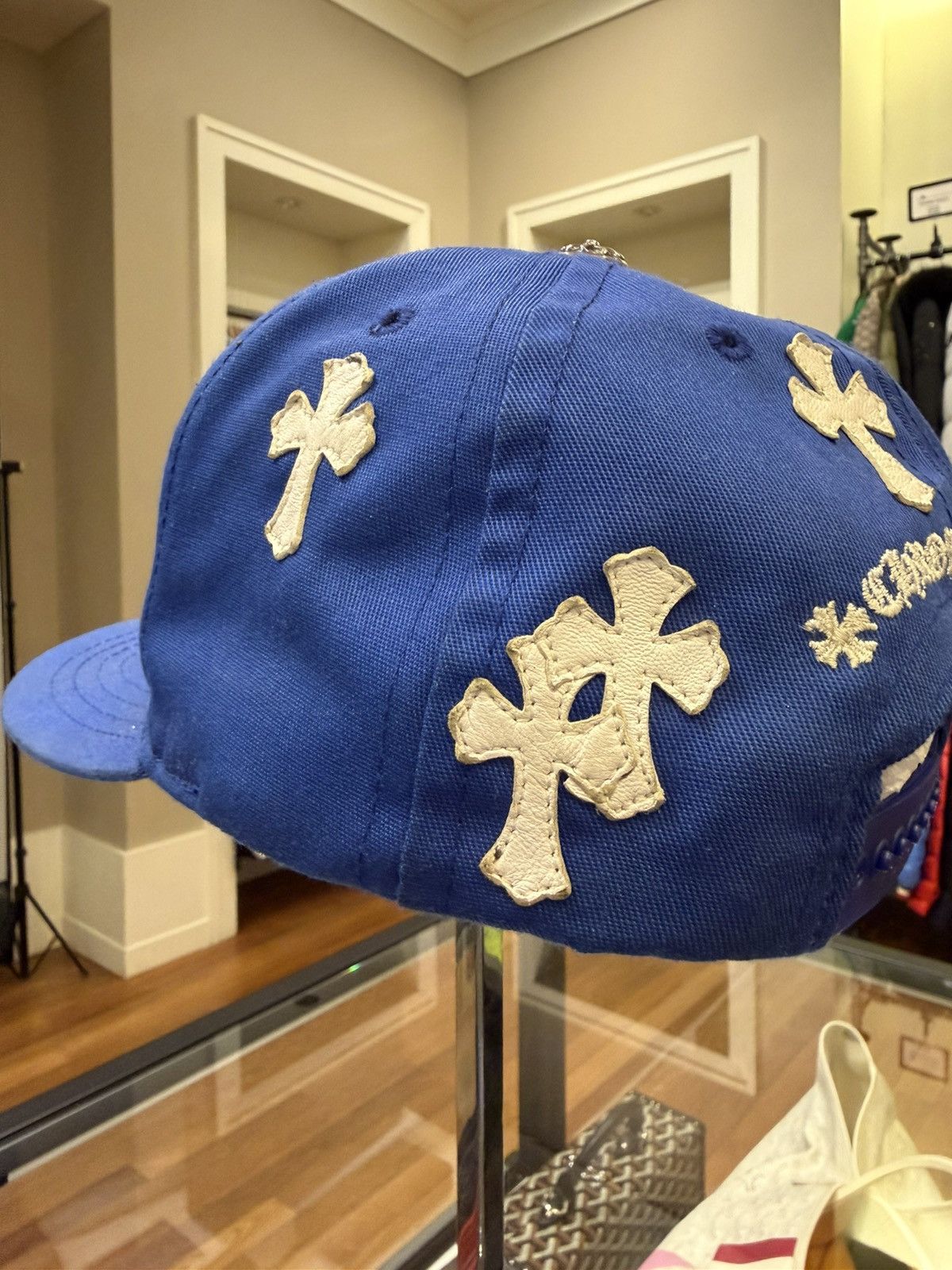 Chrome Hearts Chrome Hearts Cross Patch CH Baseball Hat Size ONE SIZE - 3 Thumbnail