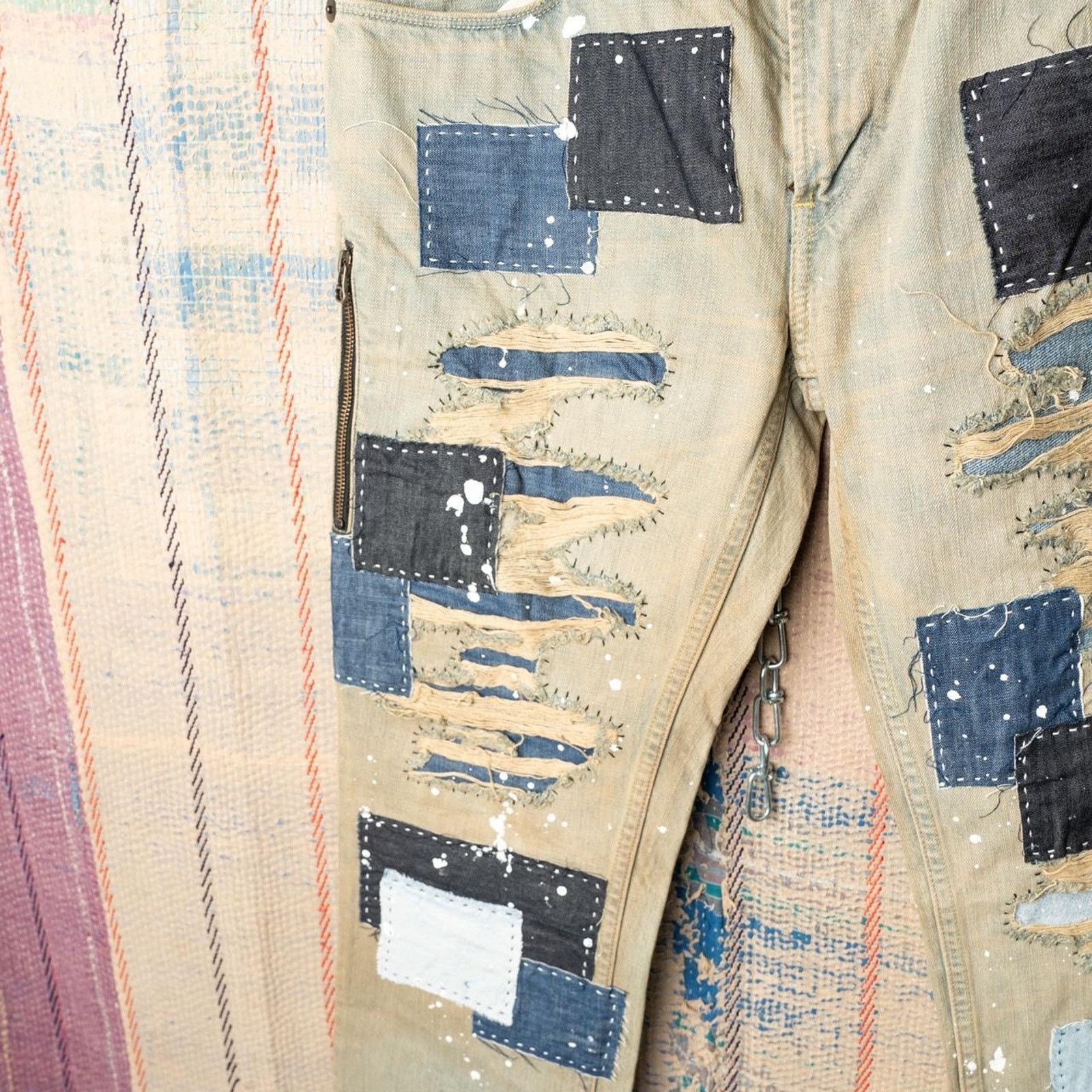 Levi's Custom levis 511 patchwork jeans 34 x 32 Size US 34 / EU 50 - 3 Thumbnail