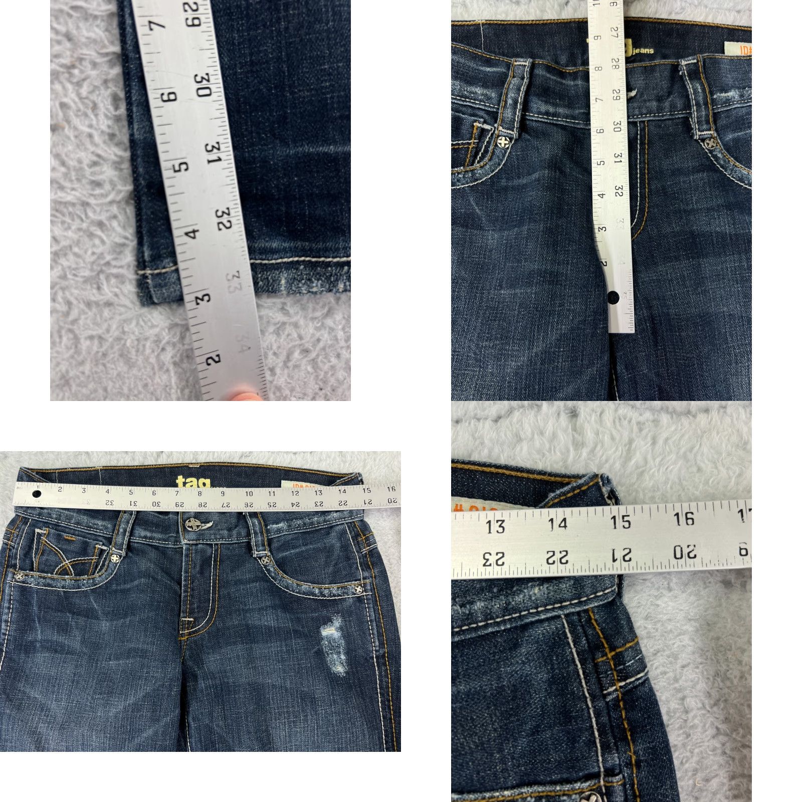 AG Jeans TagJeans Jeans Women 27 Blue Denim Bootcut Distressed Embroidered Womens Size 27" / US 4 / IT 40 - 9 Thumbnail