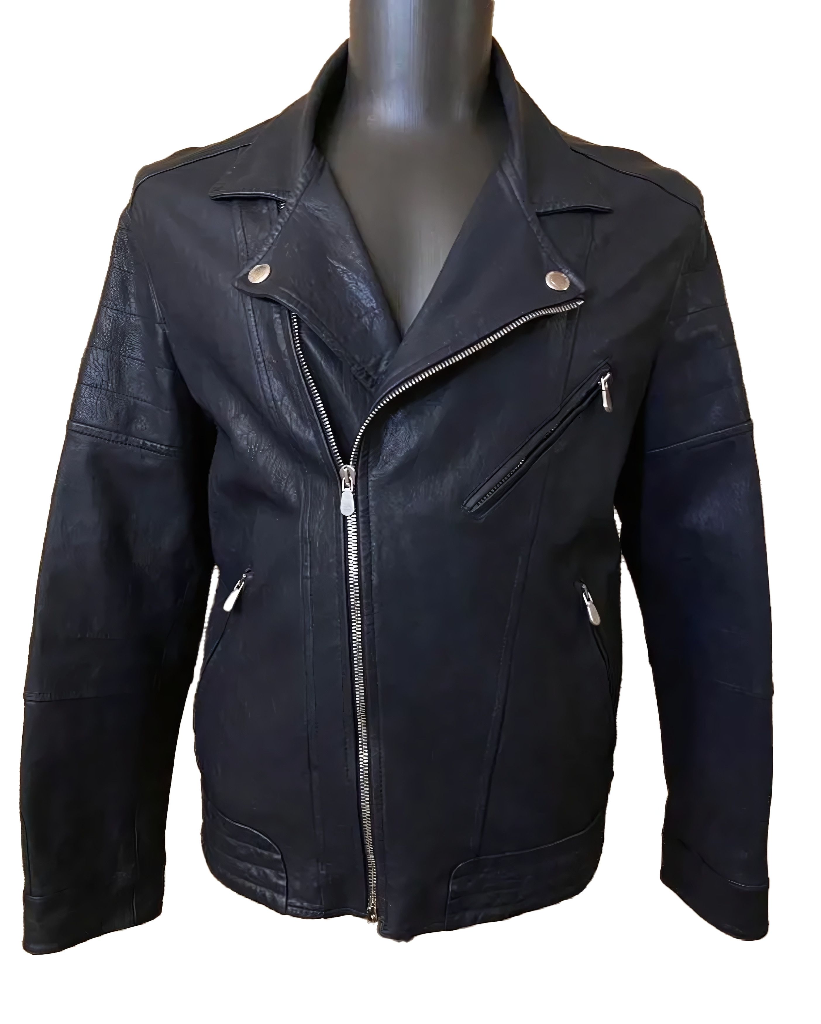 Brunello Cucinelli BRUNELLO CUCINELLI LEATHER BIKER JACKET Size US S / EU 44-46 / 1 - 1 Thumbnail