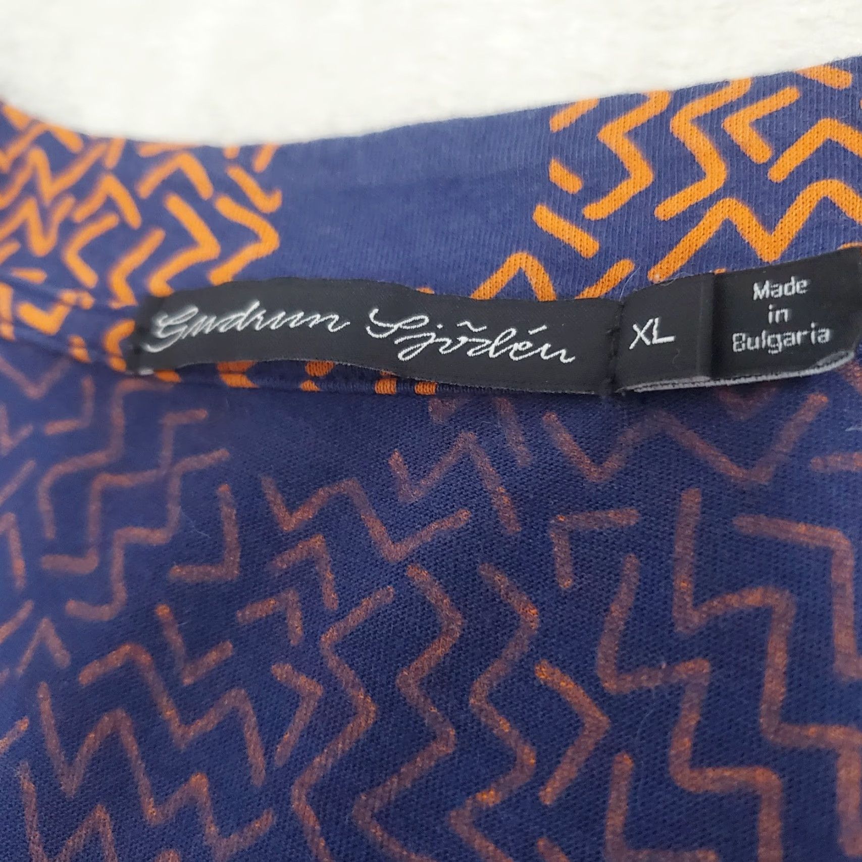 Vintage VINTAGE Gudrun Sjoden Dress Women XL Orange Blue Sleeveless Maxi Organic Cotton Stretch Size XL / US 12-14 / IT 48-50 - 4 Thumbnail