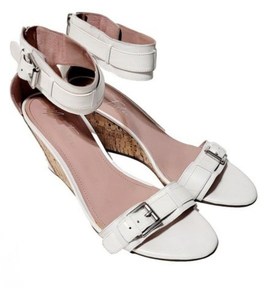 Marc Fisher Marc Fisher Camron Leather Wedge Sandals Size 7.5M Size US 7.5 / IT 37.5 - 1 Thumbnail