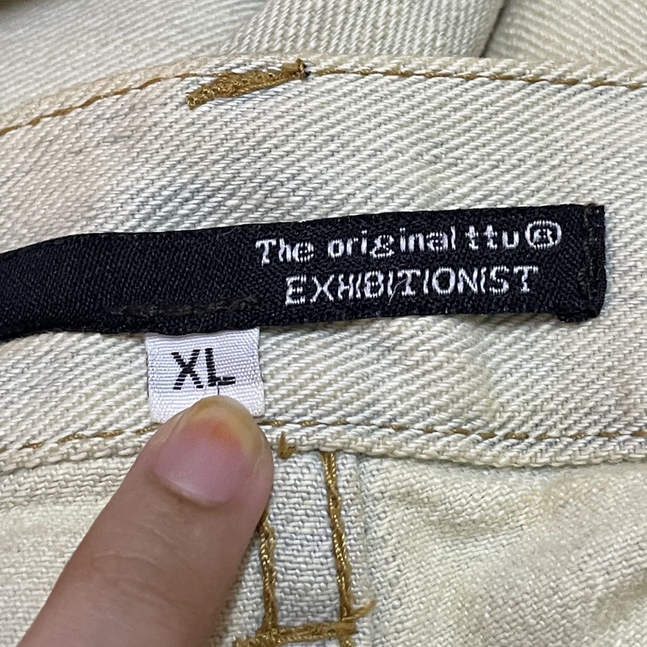 Japanese Brand Rare Design Vintage Exhibitionist Distressed Jeans 2000s Size US 34 / EU 50 - 9 Thumbnail