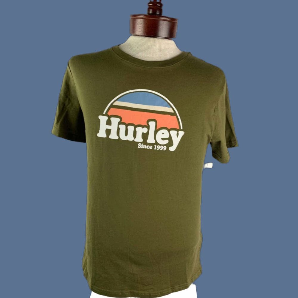 Hurley VINTAGE Hurley T-Shirt Mens Small Olive Green Logo Short Sleeve Retro New Size US S / EU 44-46 / 1 - 1 Thumbnail