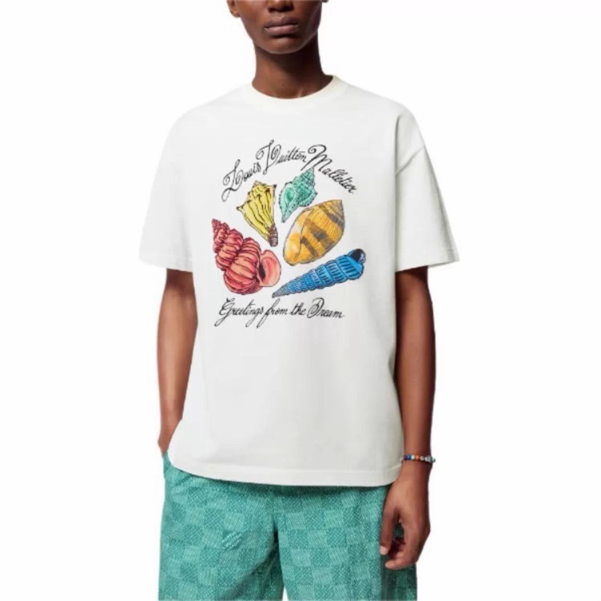 Louis Vuitton White Shell Print Short Sleeve T-Shirt Size US S / EU 44-46 / 1 - 6 Thumbnail