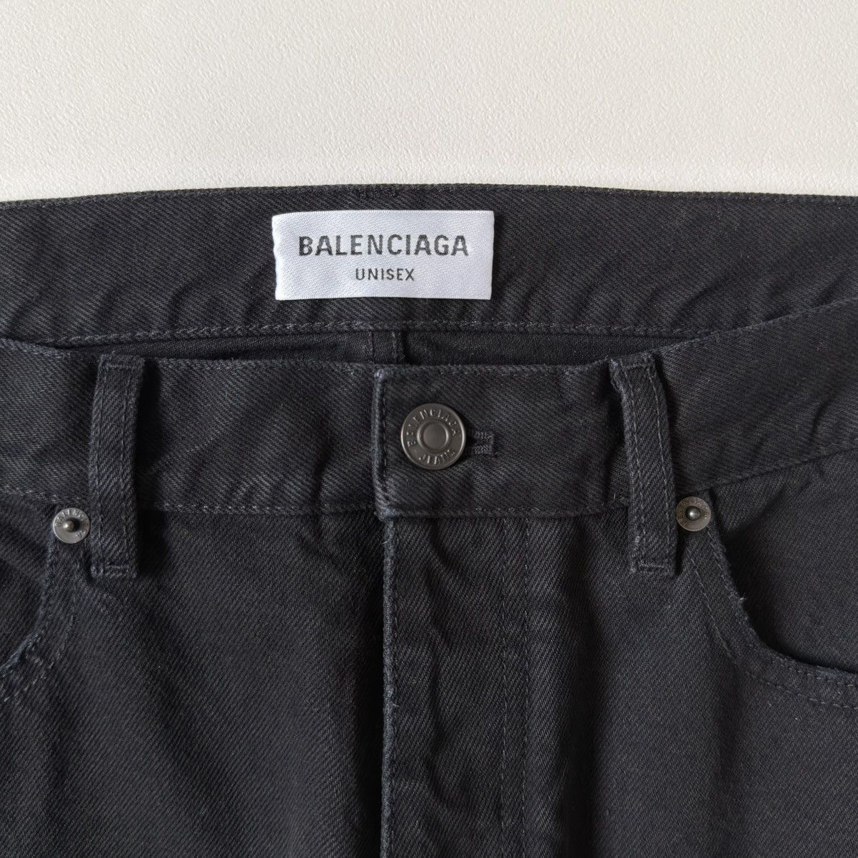 Balenciaga 2021 Washed Black Straight Leg Jeans Size US 34 / EU 50 - 4 Thumbnail