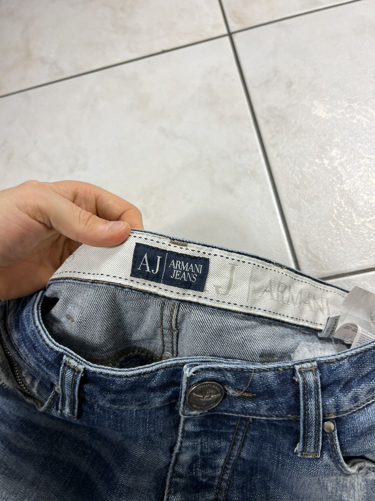 Giorgio Armani Vintage Giorgio Armani jeans distressed denim washed pants Size US 32 / EU 48 - 18 Thumbnail