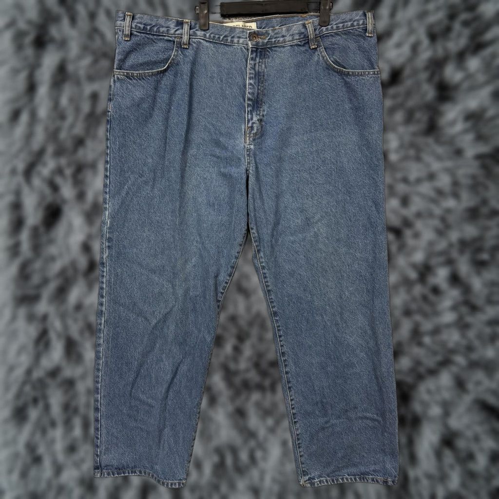 Faded Glory VINTAGE Faded Glory Jeans Denim Straight Leg Relaxed 44x30 Mens Jeans Wide 5-Pocket Blue Cotton Workwear Size US 44 / EU 60 - 1 Thumbnail