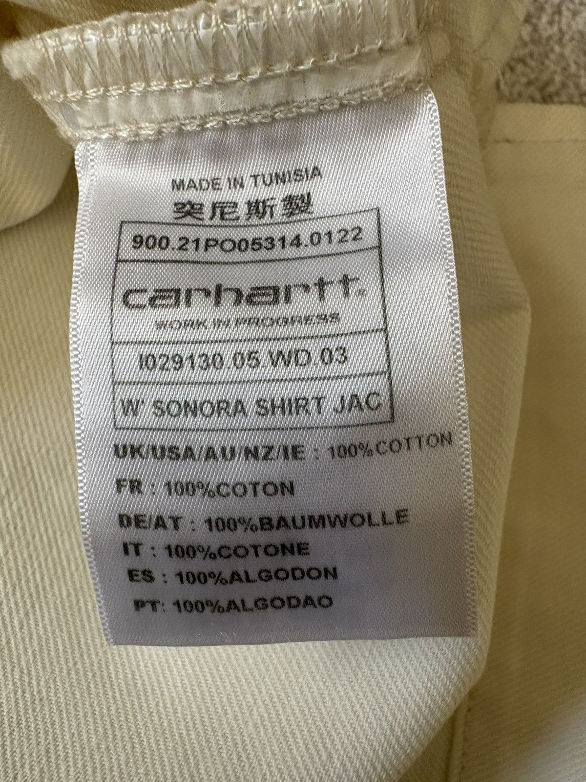 Carhartt Wip Carhartt WIP W’ Sonora Shirt Jacket – Natural Worn Washed Size XS / US 0-2 / IT 36-38 - 6 Thumbnail