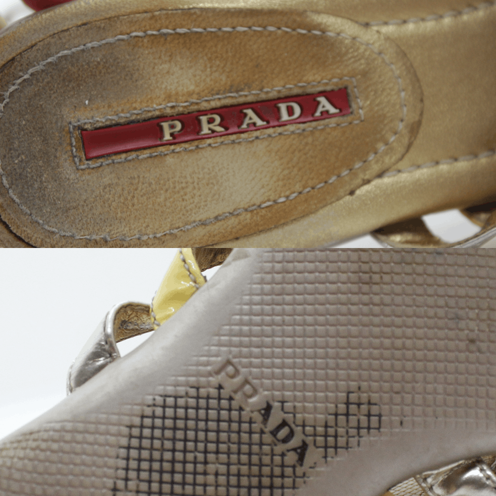 Prada 00S Chain Leather Slides Vintage Size US 4 / IT 34 - 8 Thumbnail