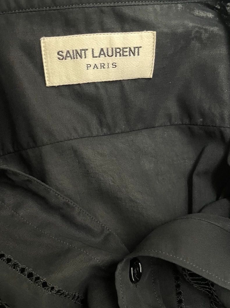 Saint Laurent Paris Saint Laurent Paris Saint Laurent Black Sheer Layered Shir Size US S / EU 44-46 / 1 - 3 Thumbnail