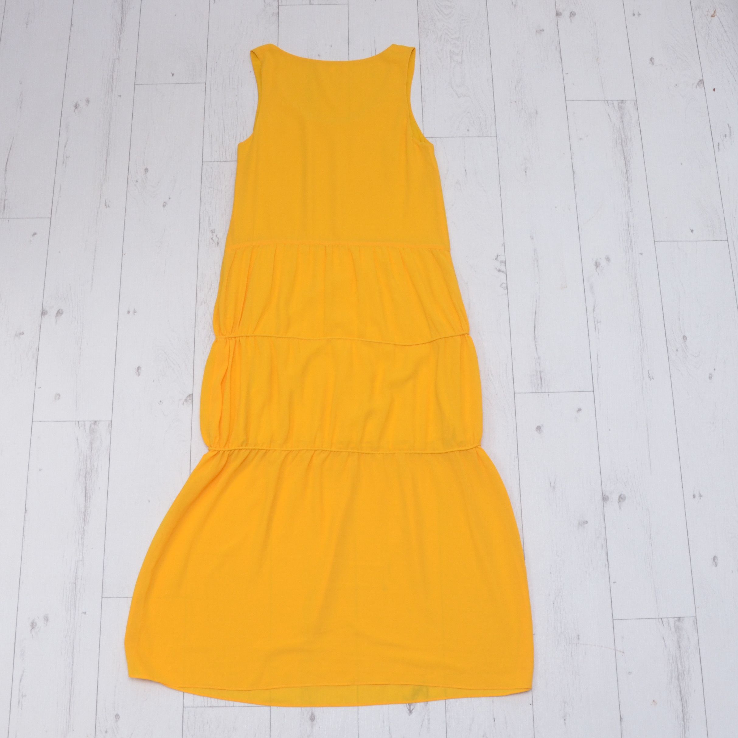 Maje Luxury Maje Rachelli Soild Yellow Crepe De Chine Maxi Dress Size XS / US 0-2 / IT 36-38 - 2 Thumbnail