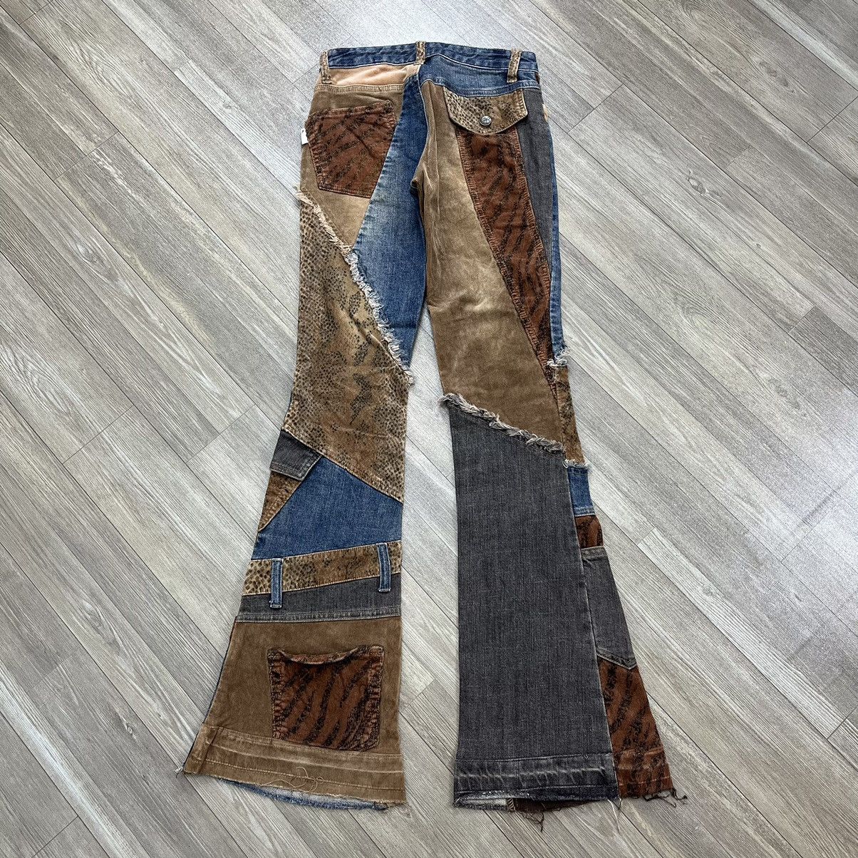 If Six Was Nine × Japanese Brand × Le Grande Bleu (L.G.B.) RARE🔥 XChromosomeinX Patchworked Leopard Denim Flare Jeans Size US 26 / EU 42 - 23 Thumbnail