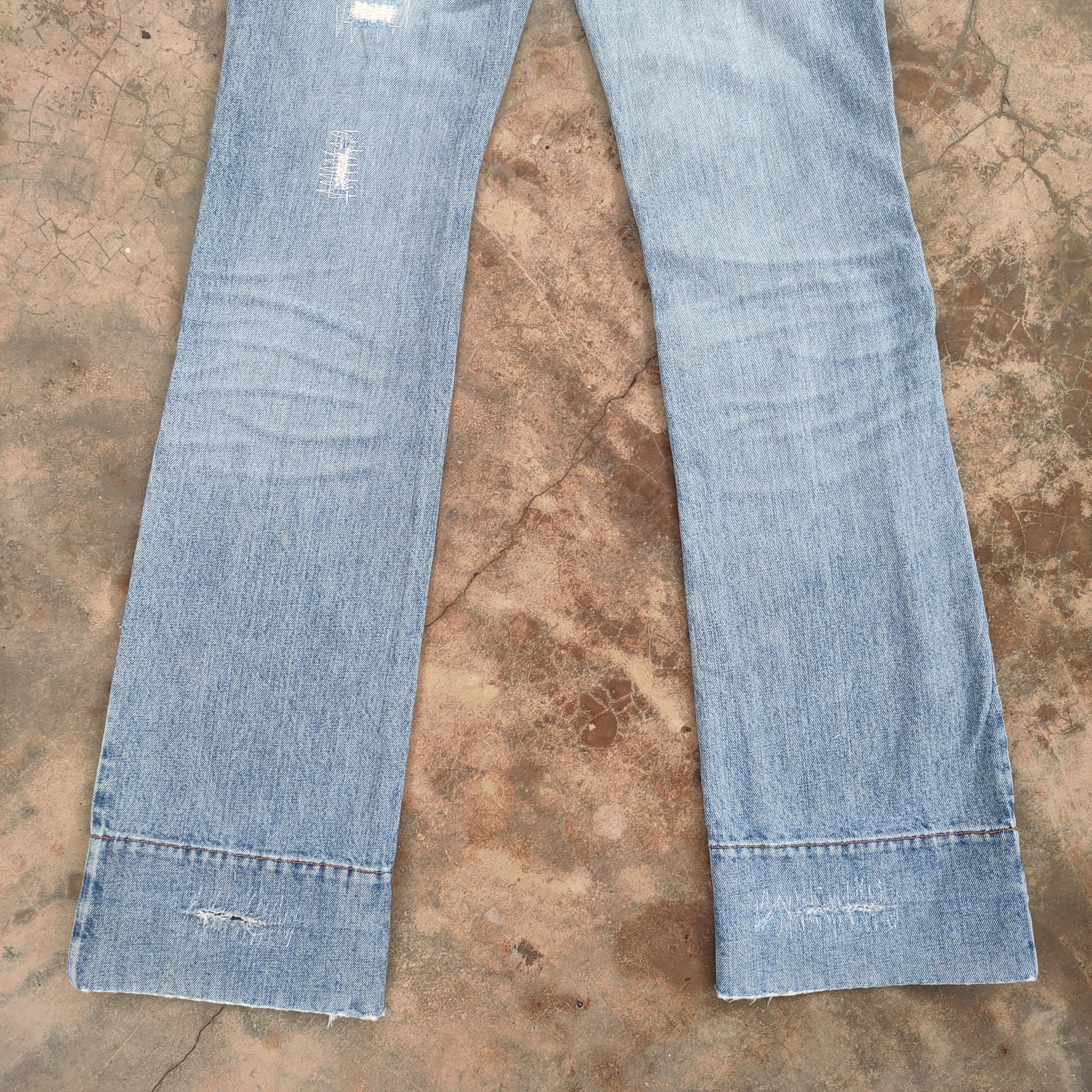 Dolce & Gabbana FLARE💥 DOLCE & GABBANA FADED WOMAN RIPPED DENIM JEAN PANTS Size US 28 / EU 44 - 11 Thumbnail