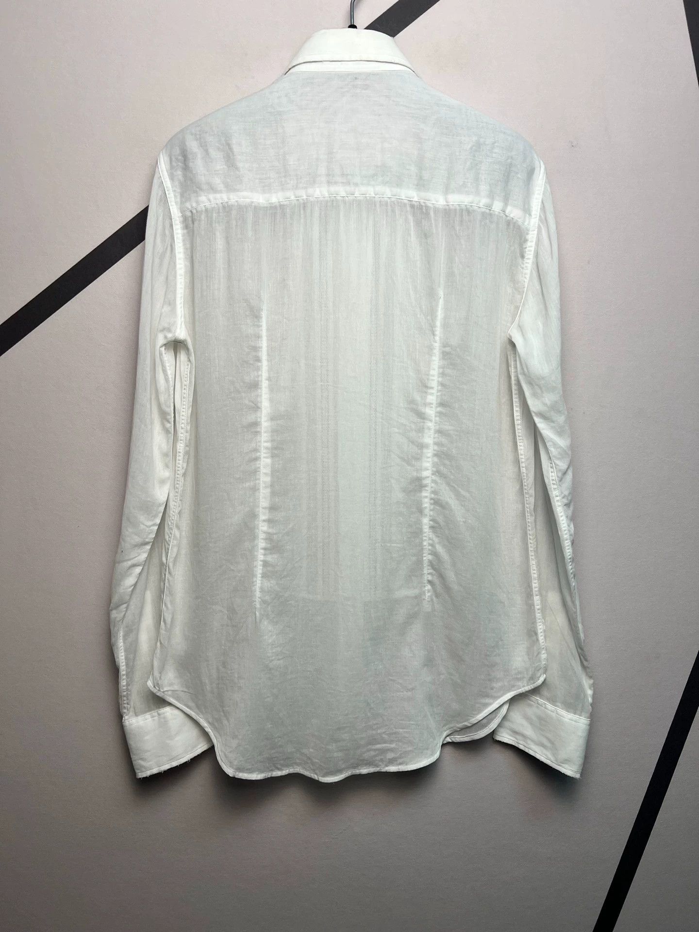 Saint Laurent Paris Authentic Saint Laurent SLP pleated accordion poplin shirt Size US M / EU 48-50 / 2 - 2 Thumbnail