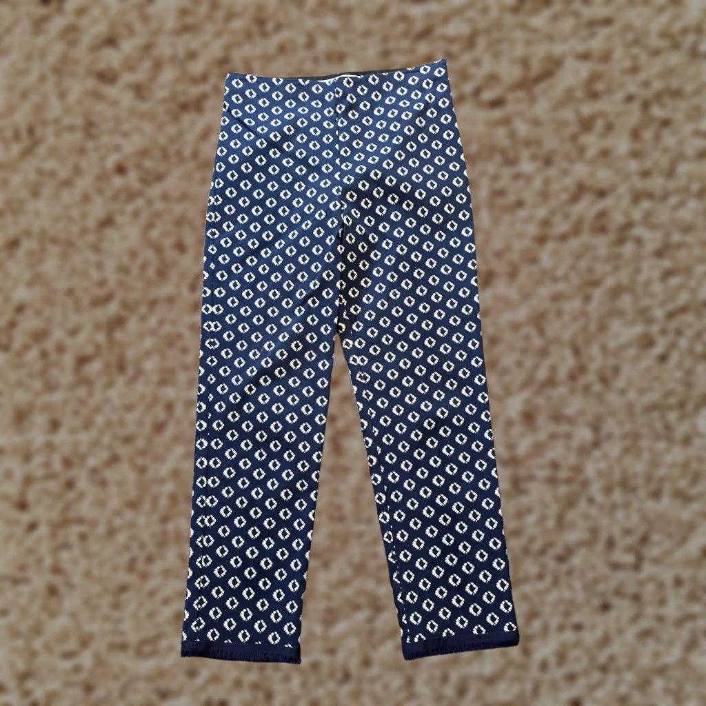 Vintage Sara Campbell Pants Womens Size Small Blue Crop Capri Raw Hem Stretch Casual Size 28" / US 6 / IT 42 - 1 Thumbnail