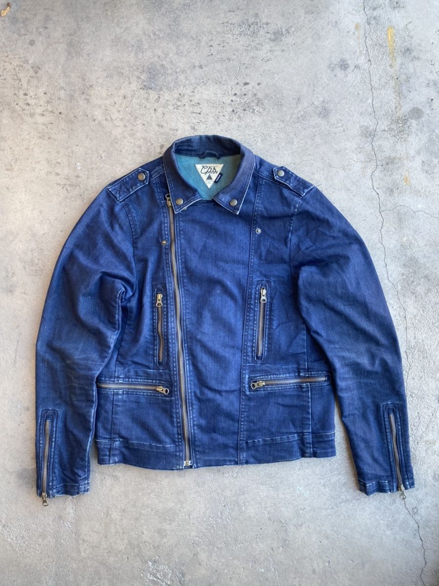 Japanese Brand × Vintage vintage denim jacket jeans multi zip cropped fit Size US M / EU 48-50 / 2 - 1 Thumbnail