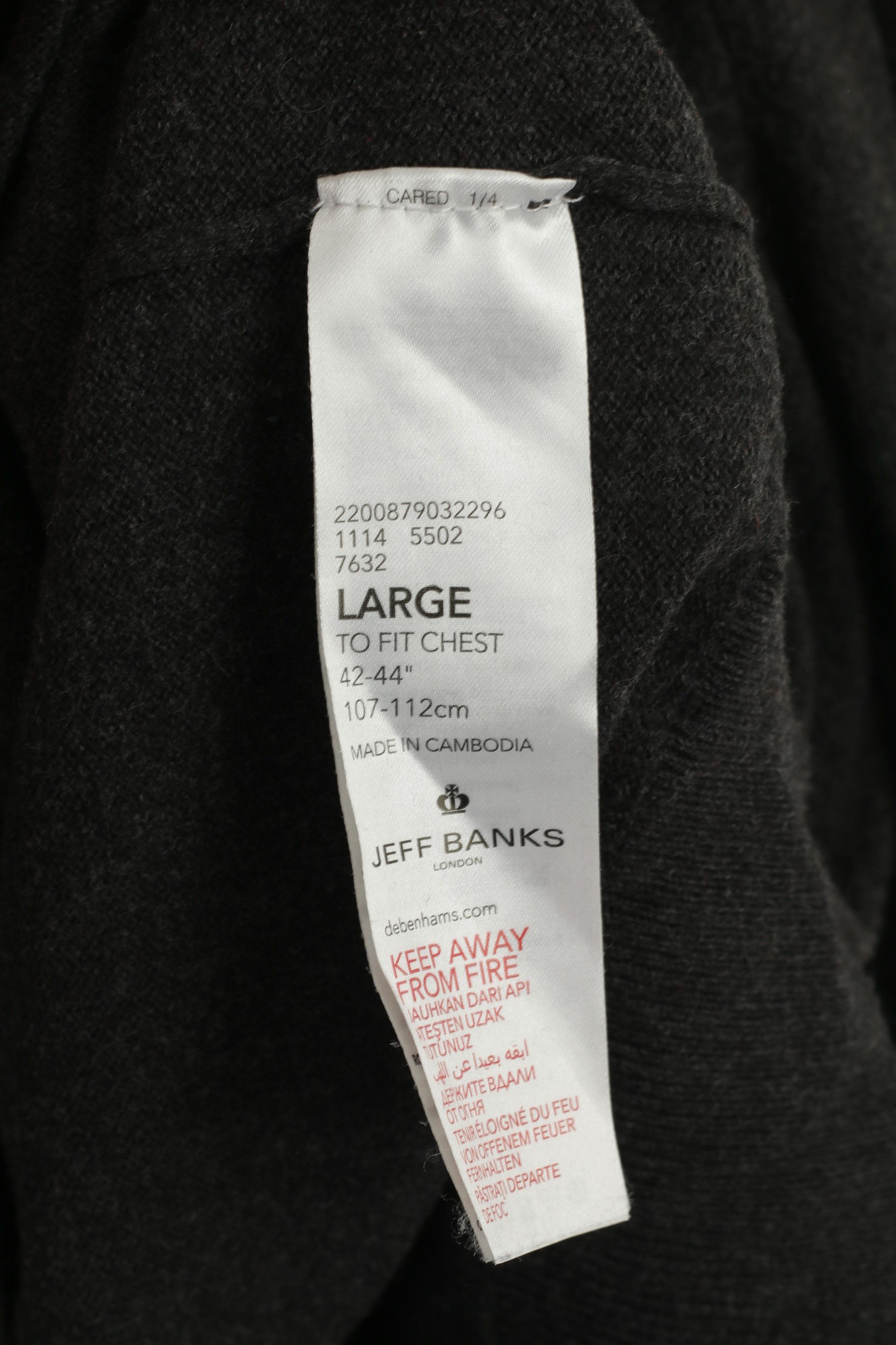 Jeff Banks Jeff Banks Men L (M) Jumper Gray Cotton 9625 Size US L / EU 52-54 / 3 - 6 Thumbnail