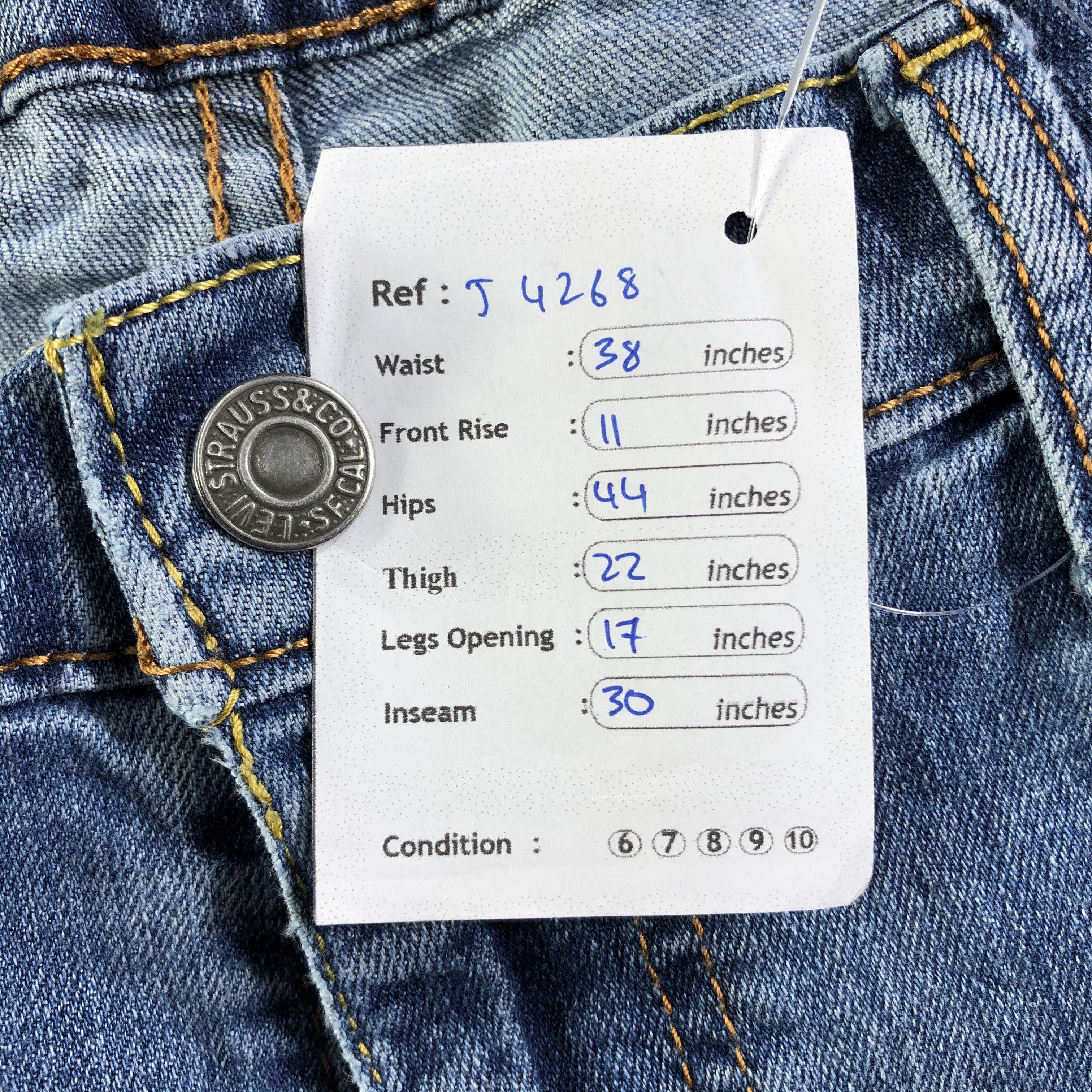 Levi's 90s Vintage Blue Wash Levis 559 Jeans-J4268 Size US 38 / EU 54 - 12 Thumbnail