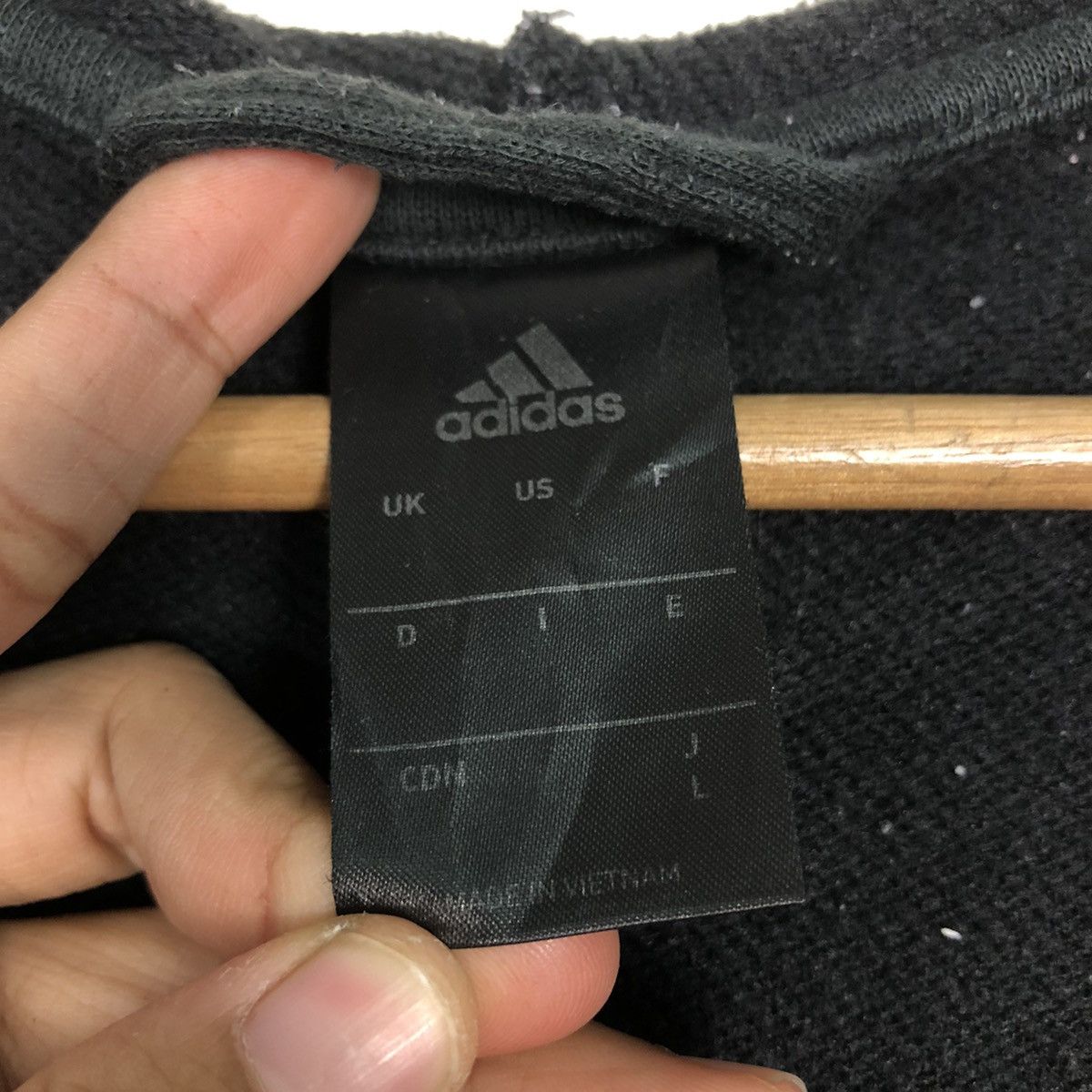 Adidas 📌Rich Black Vintage Zipper Jacket Adidas Size US L / EU 52-54 / 3 - 21 Thumbnail