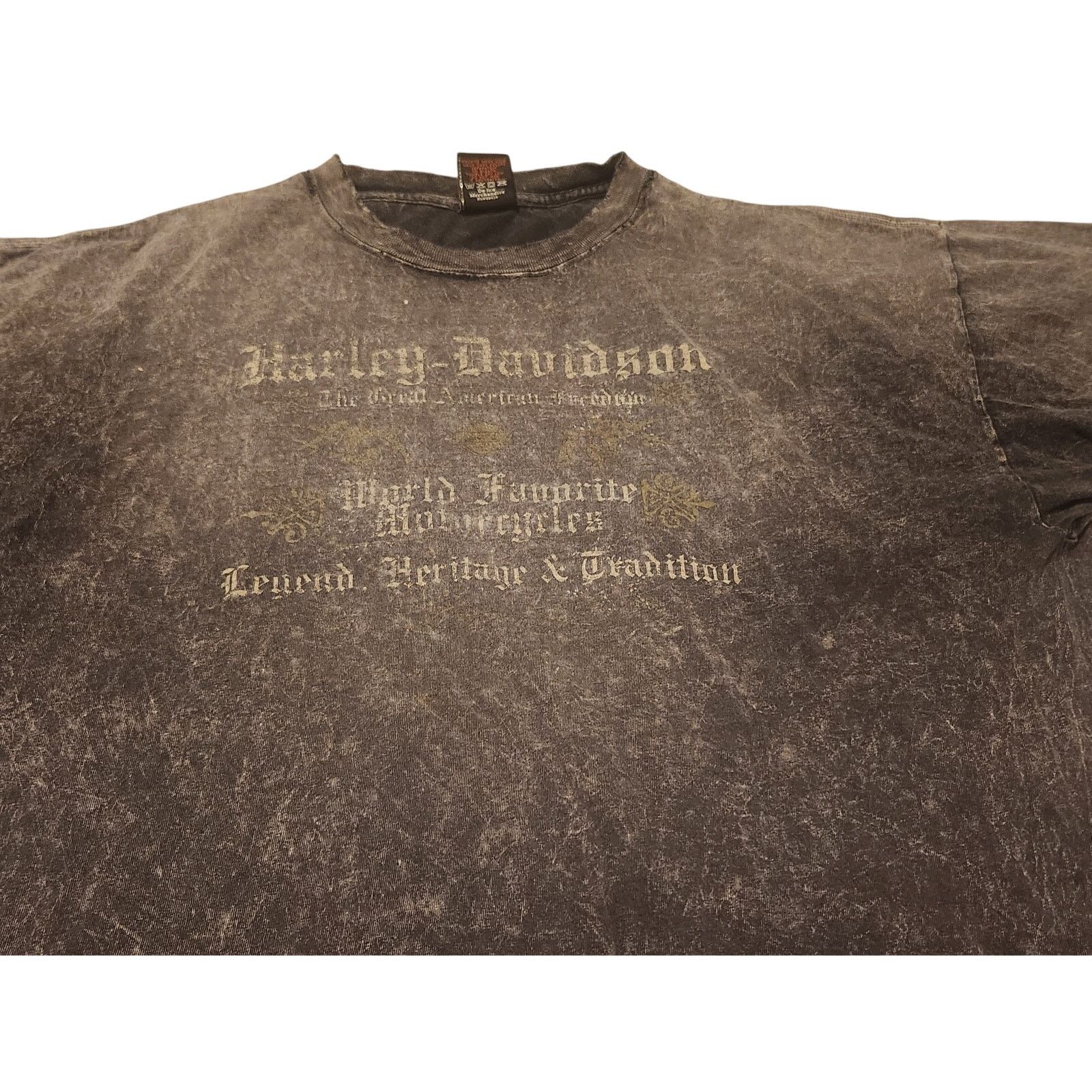 Harley Davidson VTG Harley Davidson Tee Sz xxl Acid Washed Bikercore Size US XXL / EU 58 / 5 - 3 Thumbnail