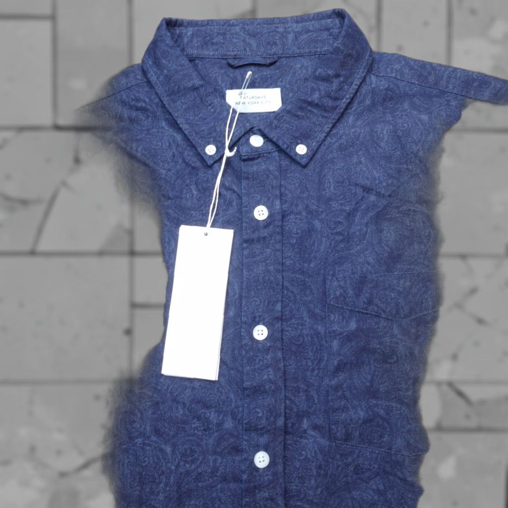 Saturdays NYC Saturdays NYC Shirt XL Blue floral paisley all over print NEW Size US XL / EU 56 / 4 - 1 Thumbnail