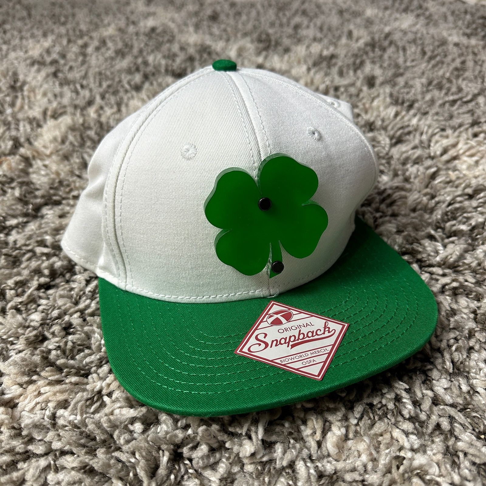 Other Neonlights Green Acrylic Clover LUCKY Baseball Cap Hat Size ONE SIZE - 1 Thumbnail