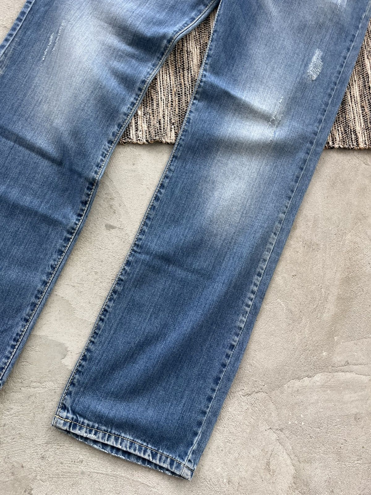 Philipp Plein New Philipp Plein Jeans Light Blue denim Distressed Wide Y2K Size US 36 / EU 52 - 4 Thumbnail