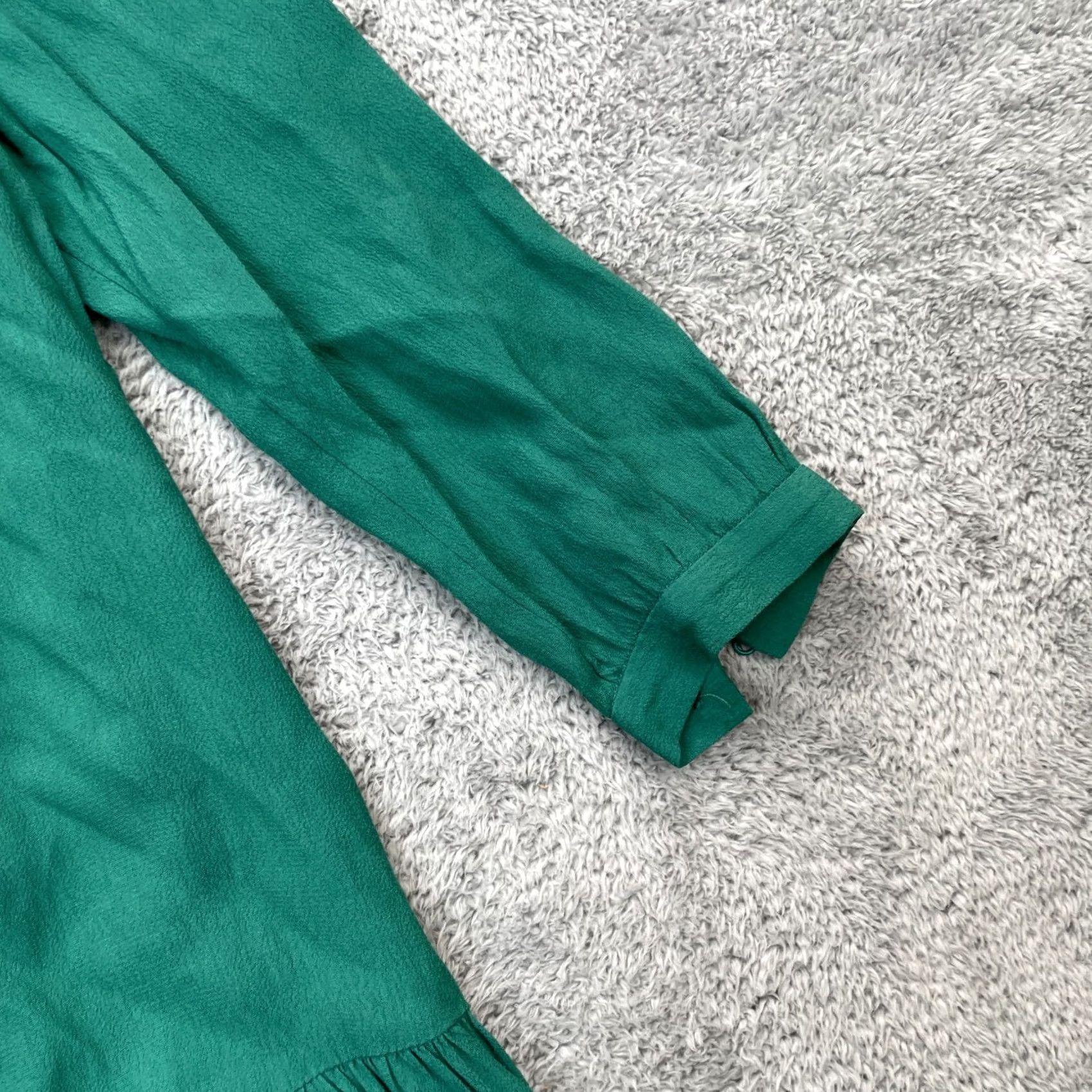 Anthropologie VINTAGE? Maeve Dress Womens Extra Small Green Drop Waist Pleated V Neck Anthropologie Dress Size XS / US 0-2 / IT 36-38 - 6 Thumbnail