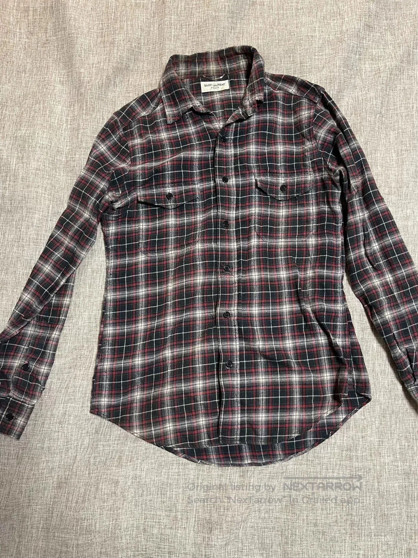 Saint Laurent Paris Saint Laurent Red Black Plaid Shirt. Size US S / EU 44-46 / 1 - 1 Thumbnail