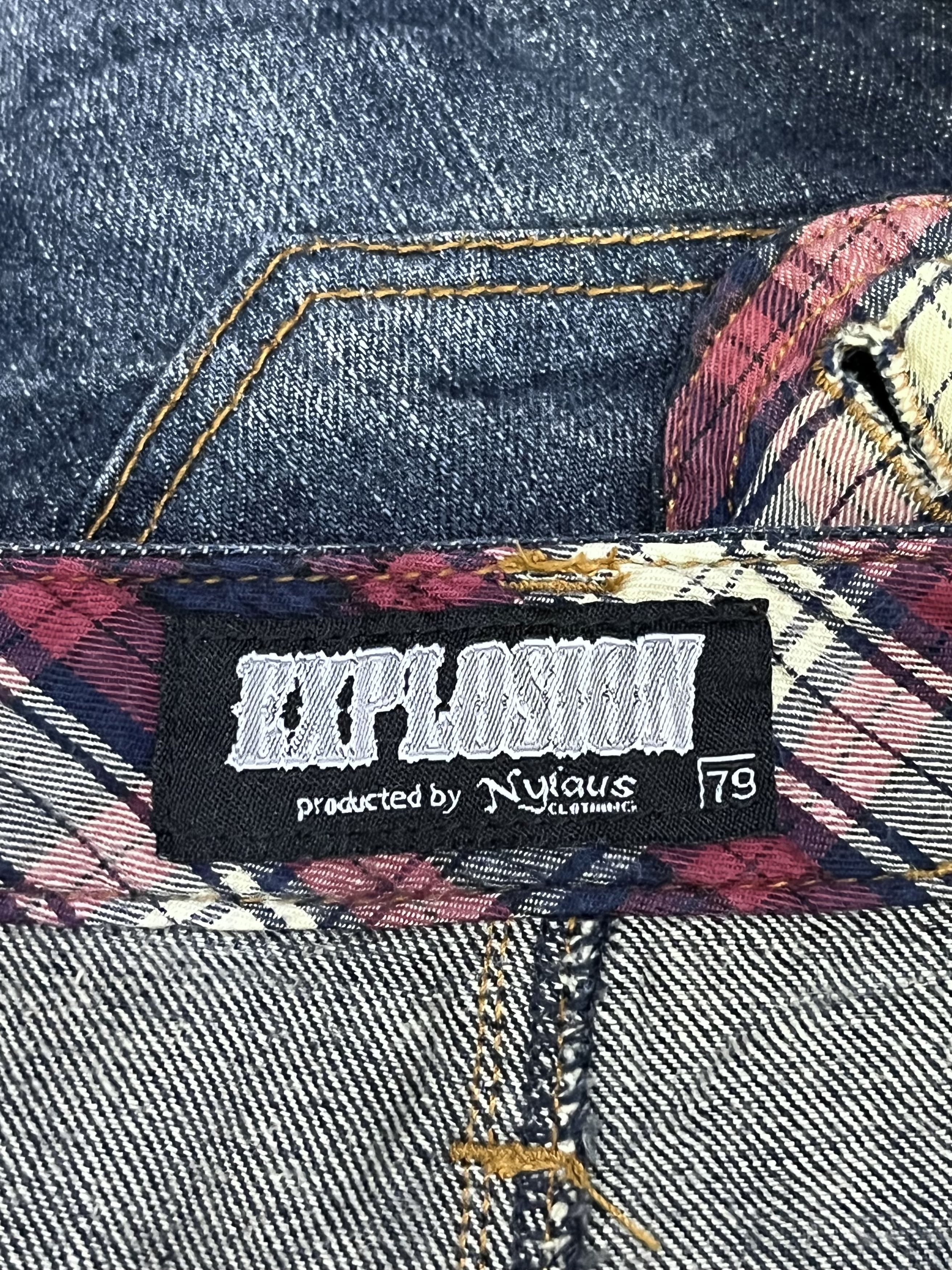 Japanese Brand 🔥FYE EXPLOSION ACID WASH Double Waist Half Flap Back Jeans Size US 29 - 12 Thumbnail