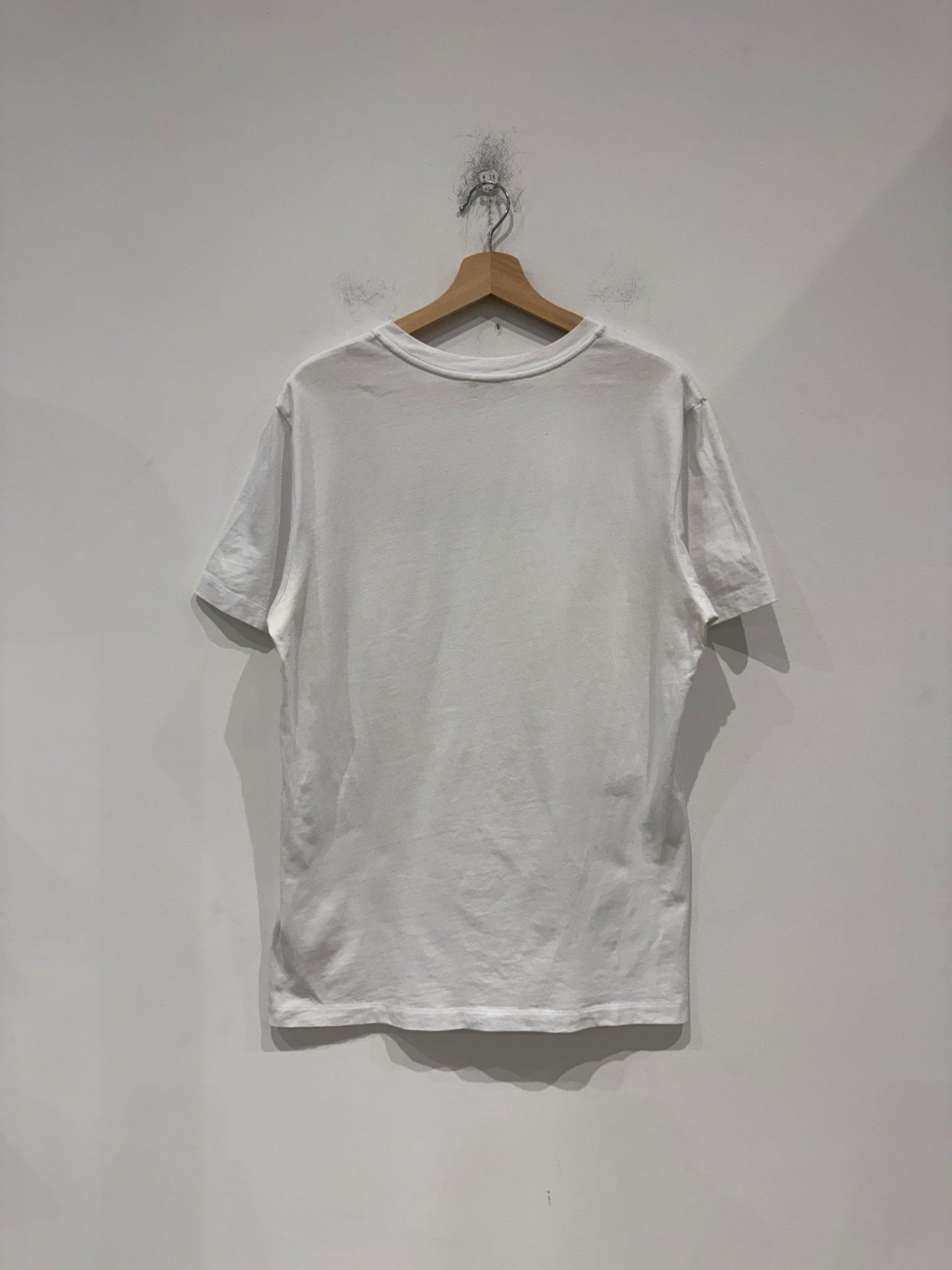 Moncler Moncler Flocked Logo Cotton Shirt White Size US L / EU 52-54 / 3 - 4 Thumbnail