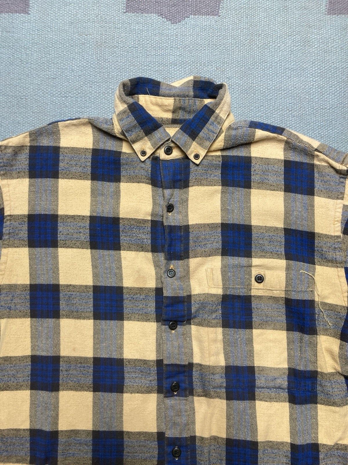 Arrow × Vintage Vtg 80s 90s flannel shirt arrow plaid brushed cotton medium Size US L / EU 52-54 / 3 - 3 Thumbnail