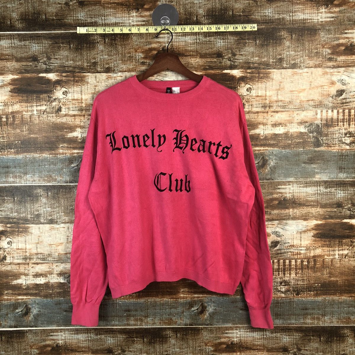 Japanese Brand DL lonely heart club H&M Divided Pink Sweaters #C687 Size US L / EU 52-54 / 3 - 1 Thumbnail