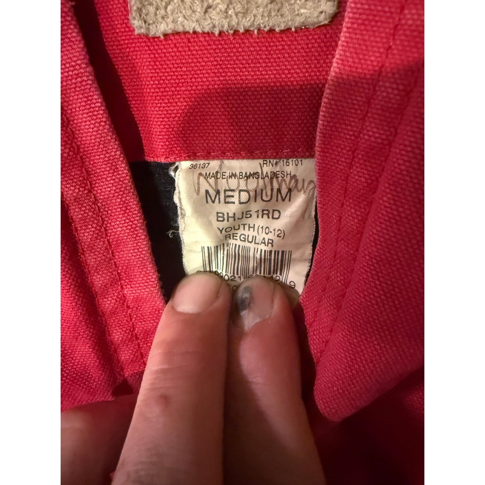 Carhartt Vintage Kids Red Carhartt (Medium 10-12) Size 26 - 2 Thumbnail