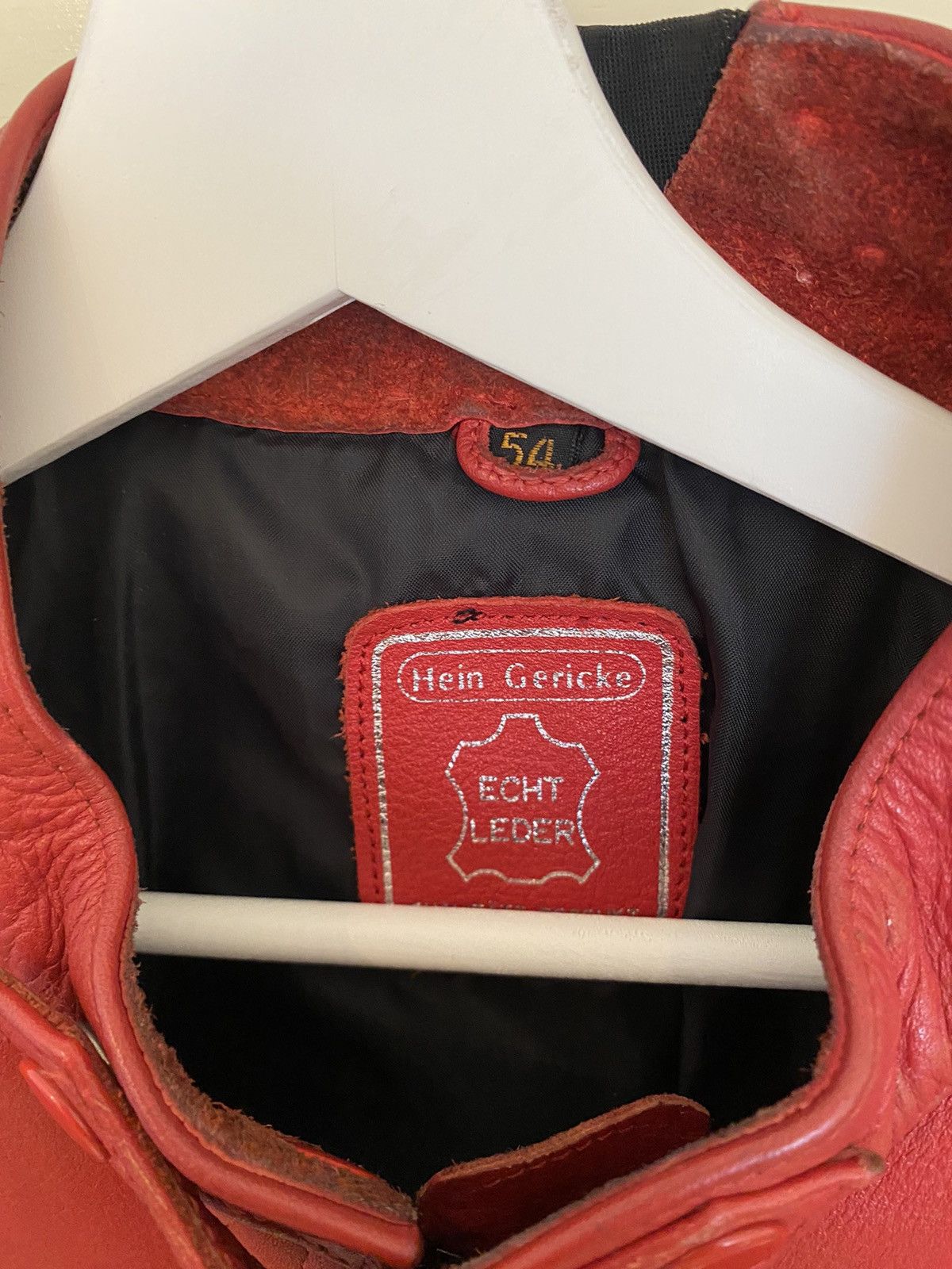 Hein Gericke × Vintage Vintage Hein Gericke Red White Moto Jacket yohji style Size US L / EU 52-54 / 3 - 4 Thumbnail