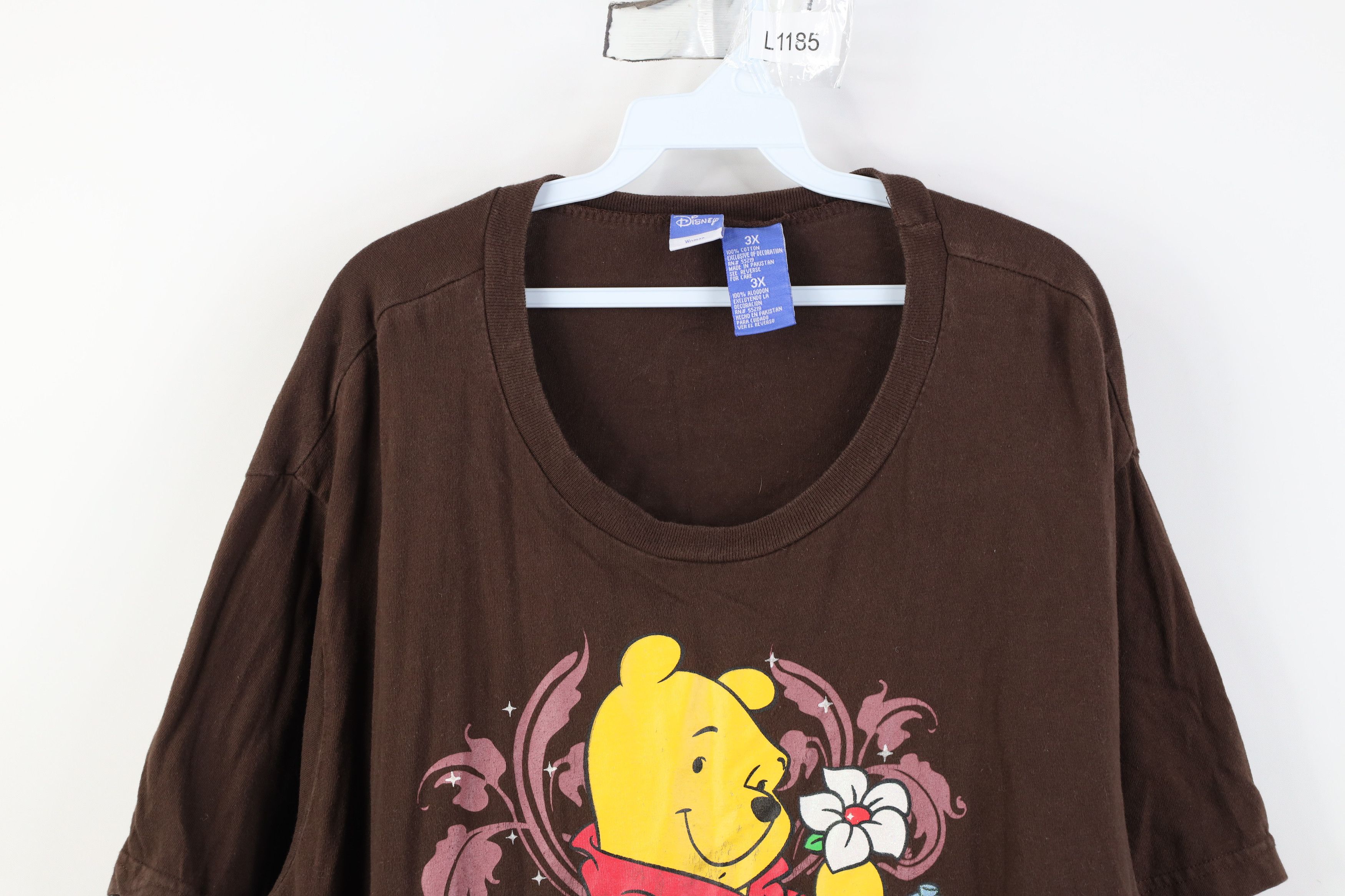 Disney Vintage Disney Winnie the Pooh Short Sleeve T-Shirt Brown Size 4XL / US 24-26 - 2 Thumbnail