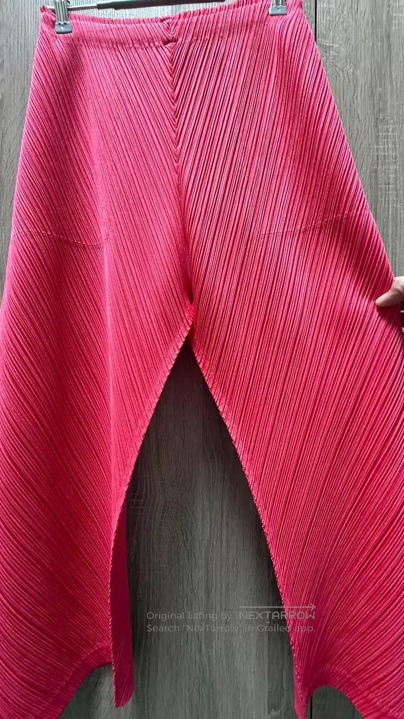 Issey Miyake Issey Miyake size:3 Irregular Pants Red Size 31" - 3 Thumbnail
