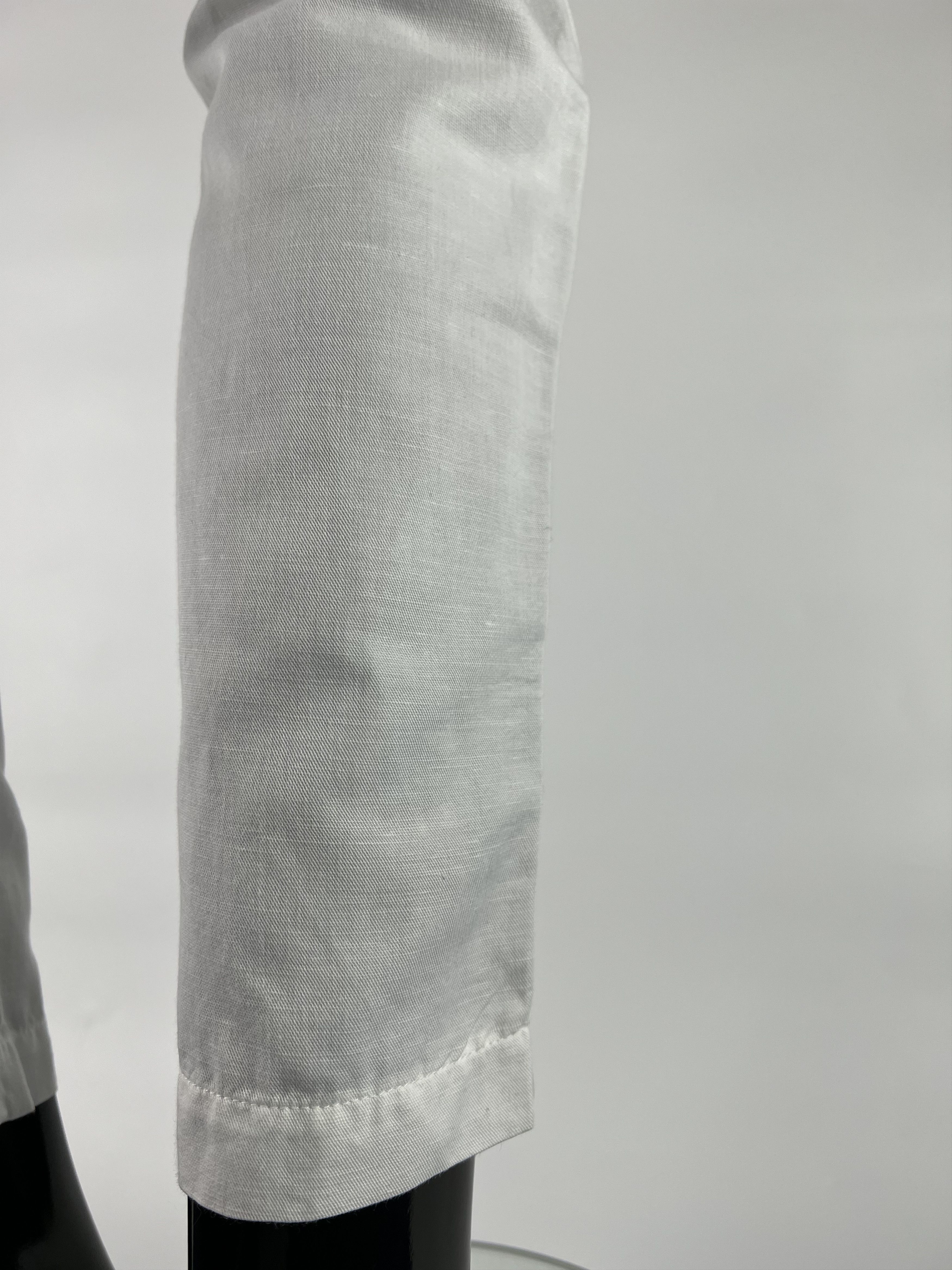 Iris von Arnim Iris Von Arnim White Cotton/Linen Chino Pants Size 36/S Size 26" / US 2 / IT 38 - 6 Thumbnail