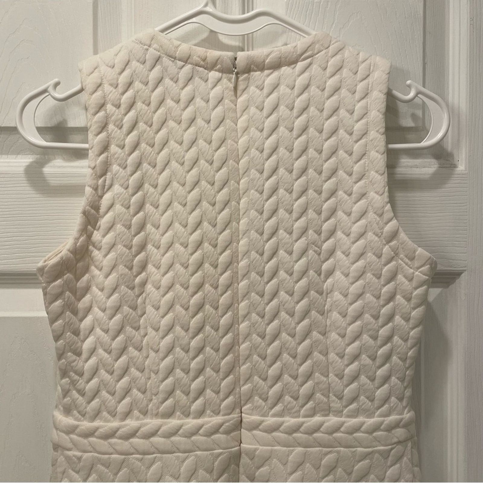 Loft Ann Taylor LOFT White Quilted Dress 0 Size XS / US 0-2 / IT 36-38 - 5 Thumbnail