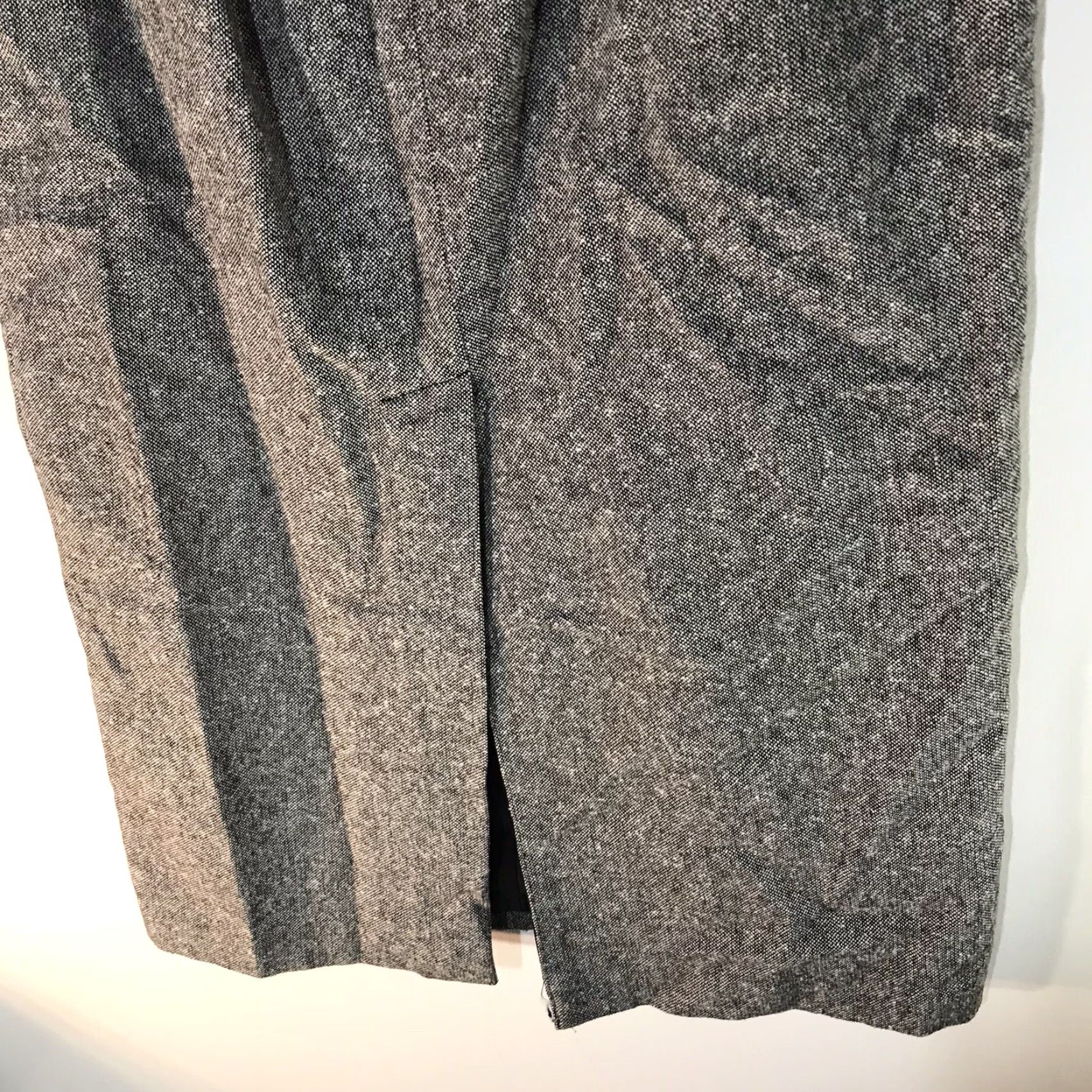Vintage Pursuits Ltd Blk/Wht Marled Wool Blend Midi Skirt Womens Size 10 Size 32" / US 10 / IT 46 - 6 Thumbnail
