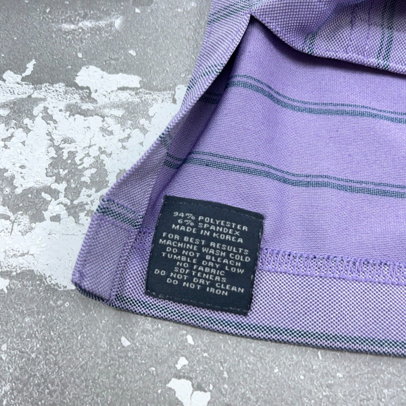 Vintage turtleson Polo Shirt Adult Medium Purple Striped Performance Golf Delaware Size US M / EU 48-50 / 2 - 6 Thumbnail